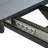 55.11" -70.86"Retro Rectangular Stretch Dining Table,Dark Grey Stone Top And Black Relief Plate, Black Fine Sand Cross Iron Foot Base Dining Table, With Storage Box.-2073750132