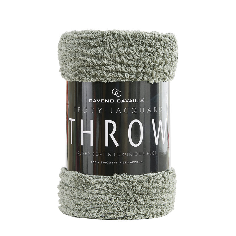 Ardith Standard Throw Blanket, Charcoal, 200cm W x 240cm L