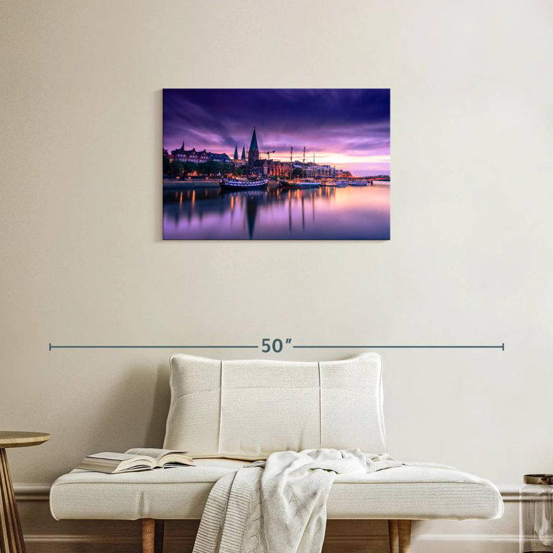 Lever de soleil mauve Nicci Bremen, H 20 po x l 30 po