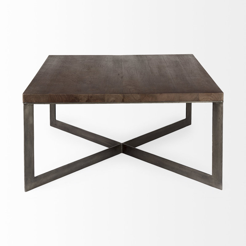 Coffee Table, Dark Brown Top/Brown Base