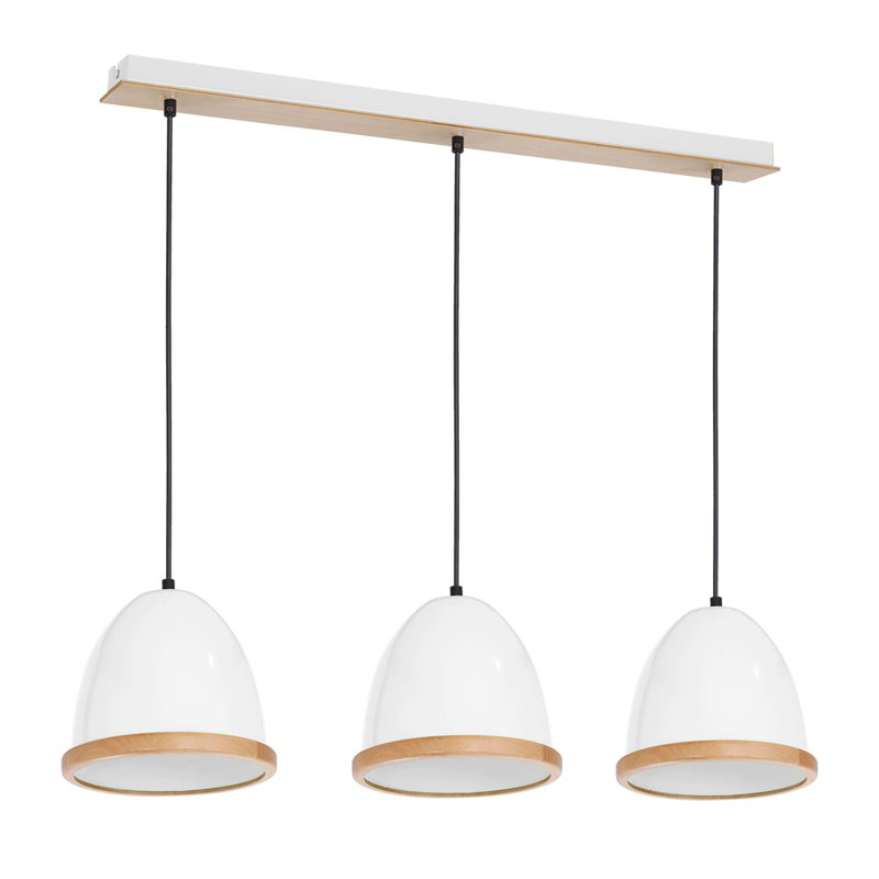 Studio 3 - Light Black Kitchen Island Pendant, White