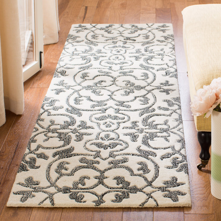 Tapis floral en laine touffeté à la main Candelo