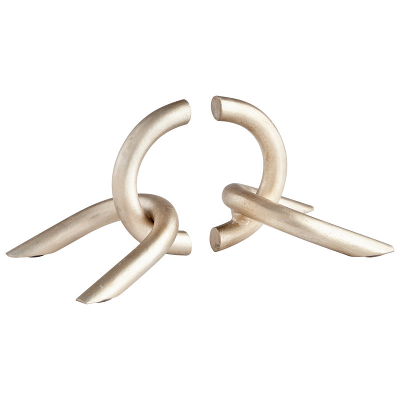 Serre-livres anti-dérapant goldie locks, Argent antique