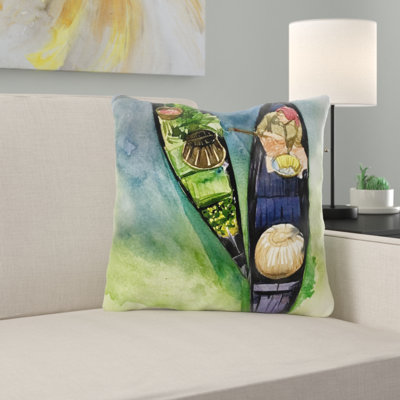 Parisi Floral Reversible Throw Pillow