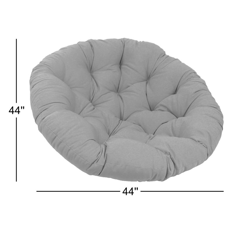Outdoor Papasan Seat Cushion, Black, 44" W x 44" D