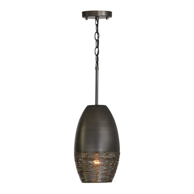 Luminaire suspendu cylindrique à 1 lumière