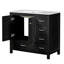 Meuble-lavabo simple 36 po avec plateau en céramique Shivnath-855326279