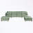 Modular Section U-Shaped Sofa Couch-412957135