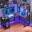 Metal Base Computer Desk with Power Outlet-1942620934