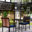 Ensemble de 2 chaises de patio empilables en osier avec coussins, bleu marine Stacking-410118180