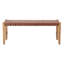 Banc en bois véritable brun et naturel de 48 pouces et bois massif Gracie Mills-132881620-132881619
