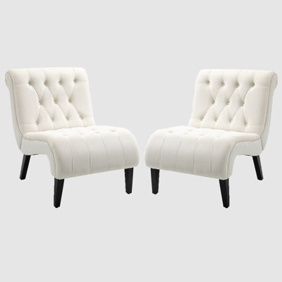 Dorothe Velvet Slipper Chair