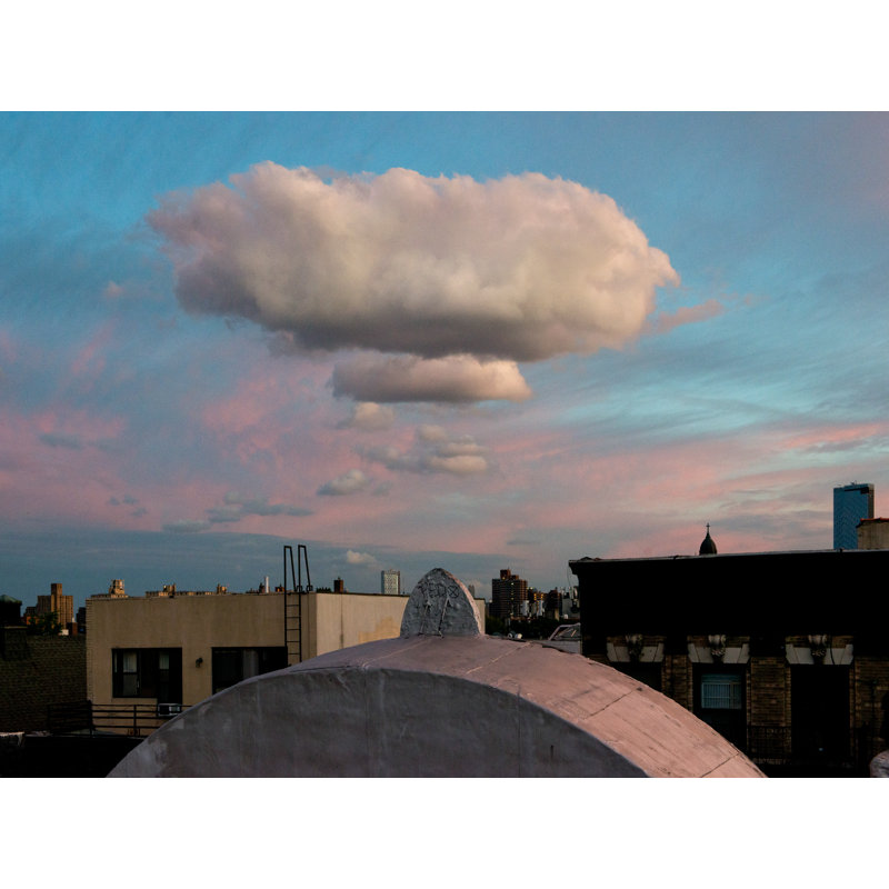 East Village Clouds Print by Patrick Hamilton, Black Framed Paper, 17.2" H x 21.2" W