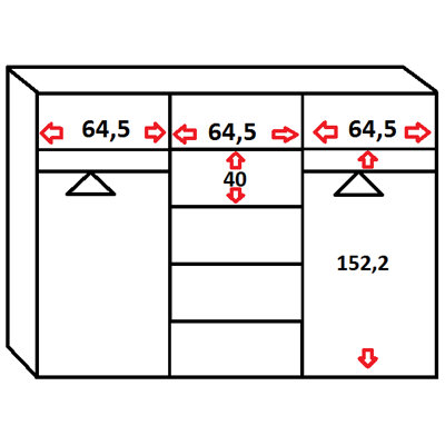 Allexander 2 Door Solid + Manufactured Wood Wardrobe