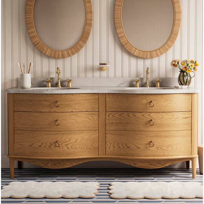 Nabia Rattan Oval Wall Mirror