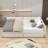Linen Upholstered Daybed with USB Ports and Dual Storage Drawers-106715503