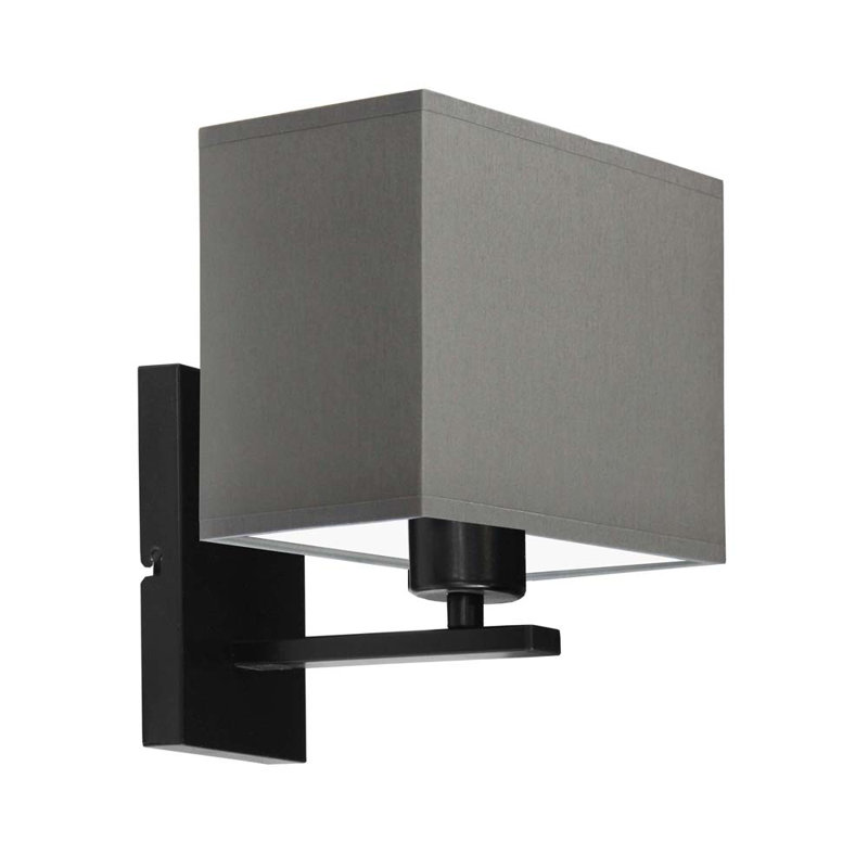 Asavira Steel Armed Sconce, Grey, Black