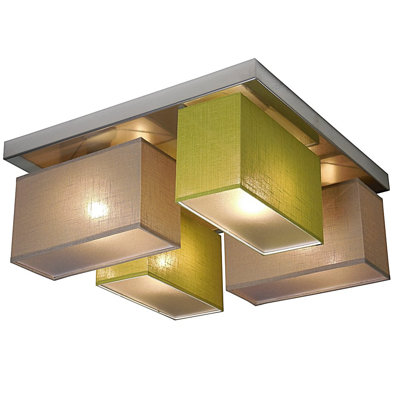 Partridge Fabric Semi Flush Mount
