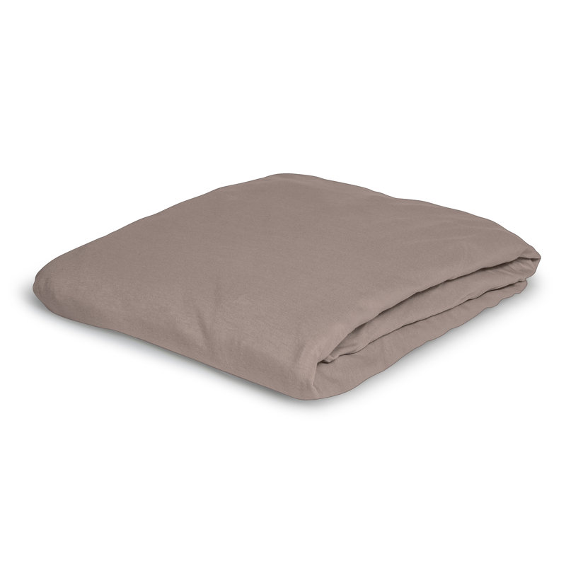 Jupiter 100% Cotton Jersey Knit Fitted Sheet, 100-120 x 200-220cm, Light pink