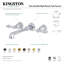 Robinet de baignoire romaine à 3 poignées et 3 poignées Kingston Kingston-30369926