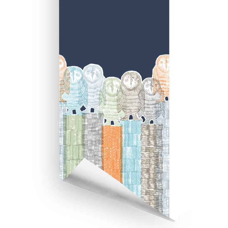 Panneau mural autocollant L 120 po x l 24 po Gilmer, Bleu