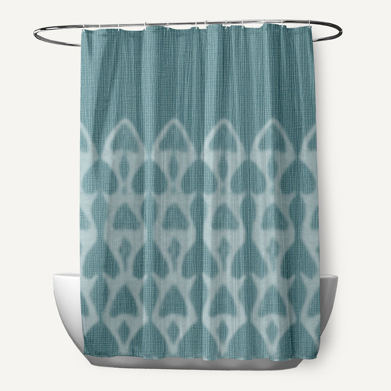 Rideau de douche simple Floral, sarcelle