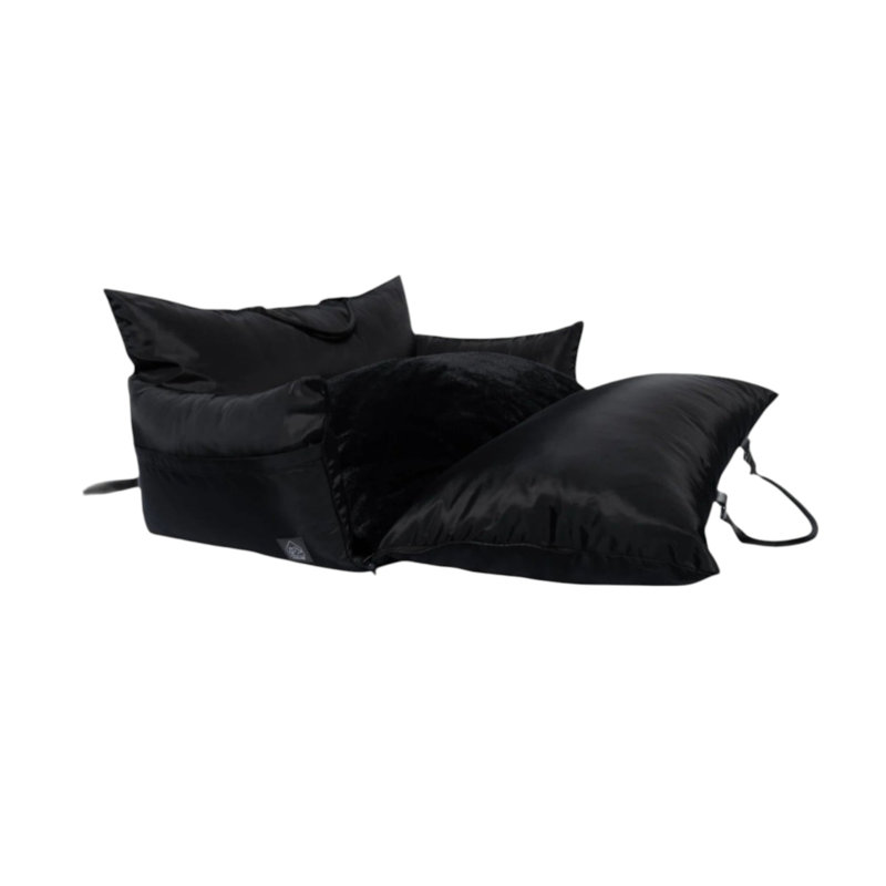 Marco Two Seater Travel Pet Bed, Noir, Noir