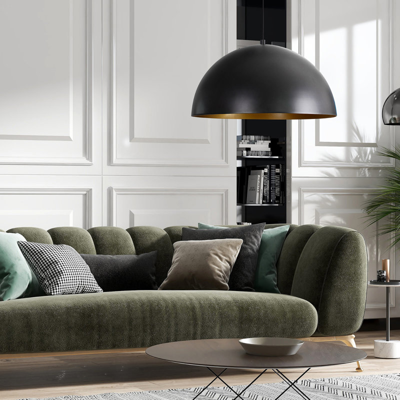 Lustre classique en forme de dôme à 1 lumière