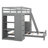 Jalayha Twin Over Twin L Shape Bunk Bed with Desk, Storage Drawers, Bookcase and Outlets-417155621