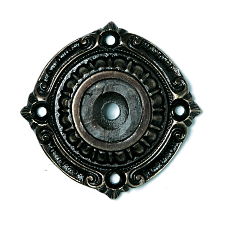 Kings Road Metal Knob Backplate, Dark Brass
