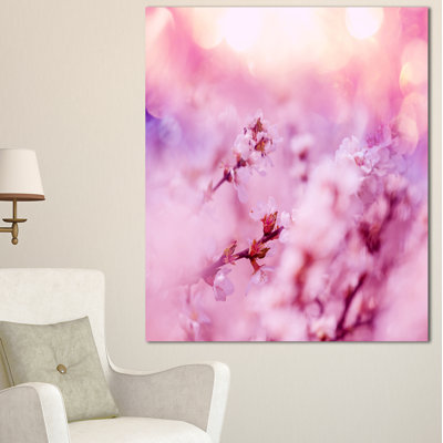 Close-Up View Of Blossoming Cherry - Wrapped Canvas Photograph