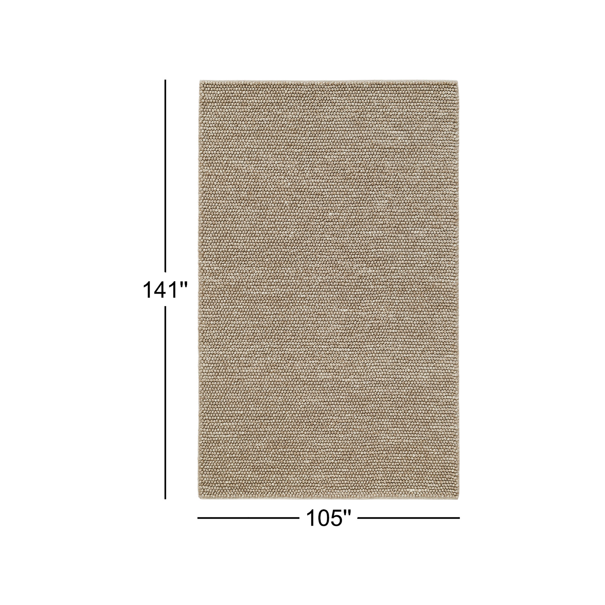 Elida Handwoven Flatweave Wool Area Rug, Rectangle 8'9" x 11'9", Brown