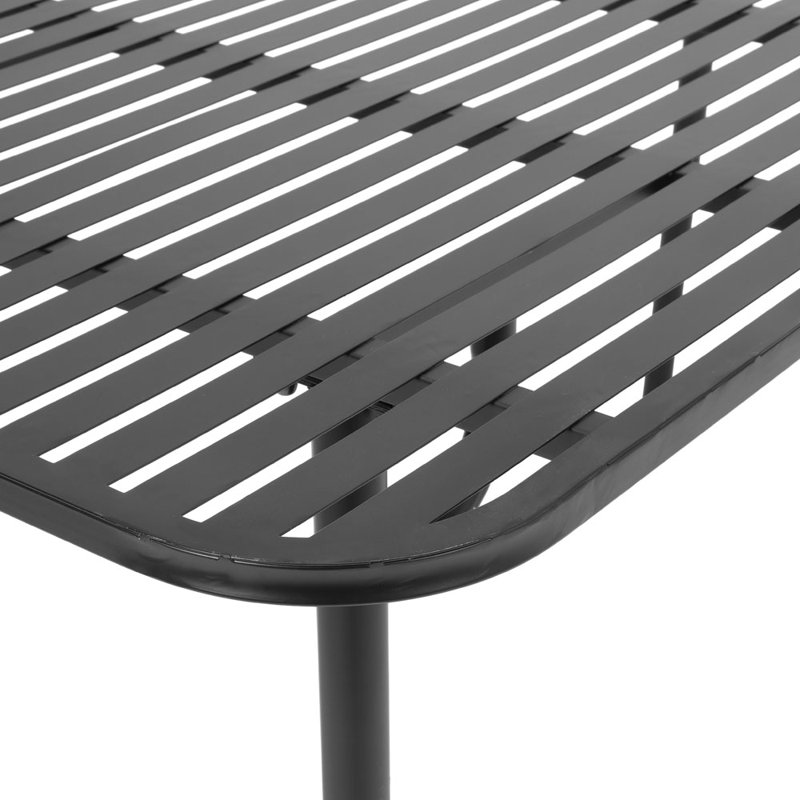 Carmedie Outdoor Garden Metal Table, 75cm H x 160cm L x 80cm W