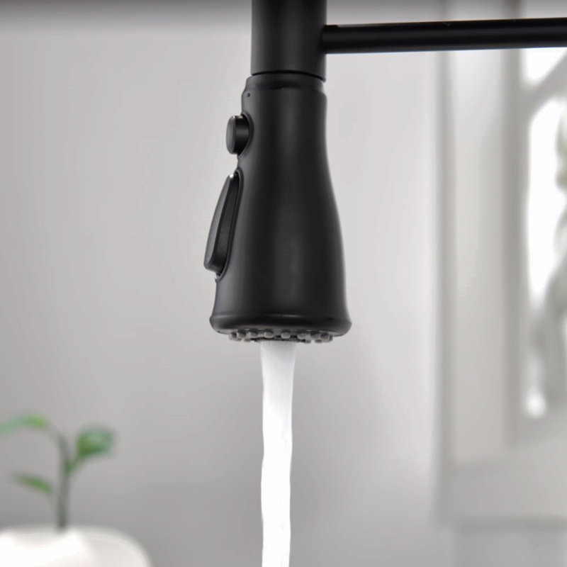 Robinet de cuisine tactile avec douchette extractible, Noir mat