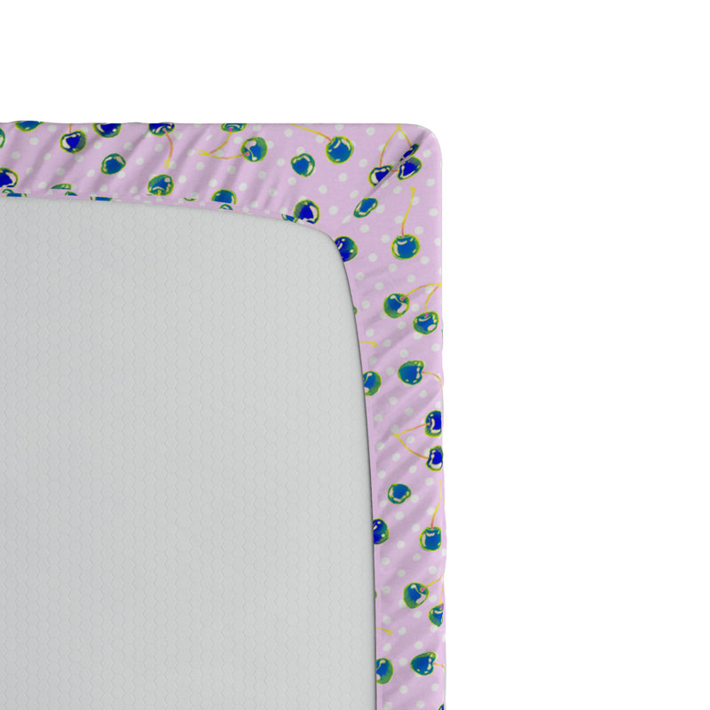 Microfiber Fitted Sheet, Queen Fitted Sheet, Pink/White Polka Dots