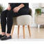 Cotton 48cm Wide Solid Colour Footstool Ottoman-6075061