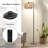 Bhakti Rattan Arched Floor Lamp With Remote Control And Bulb Included