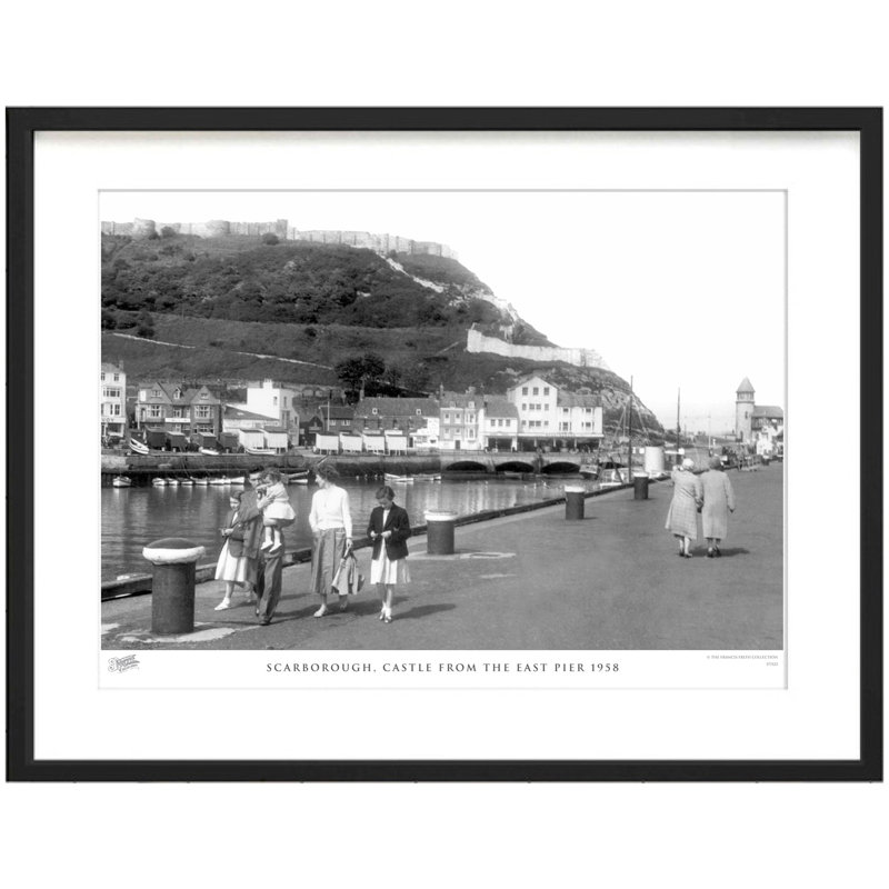 Scarborough, Castle From The East Pier 1958 by Francis Frith - Single Picture Frame Print, 28cm H x 36cm W x 2.3cm D