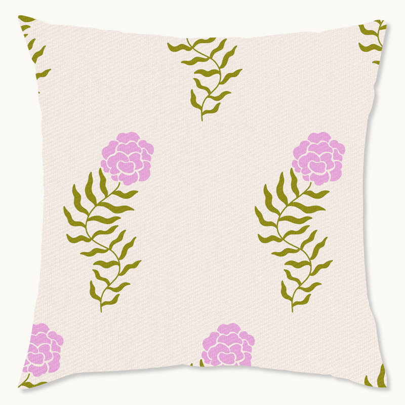 Coussin décoratif intérieur / extérieur Retro Floral Tile