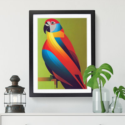 Parrot Cubism - Single Picture Frame Print