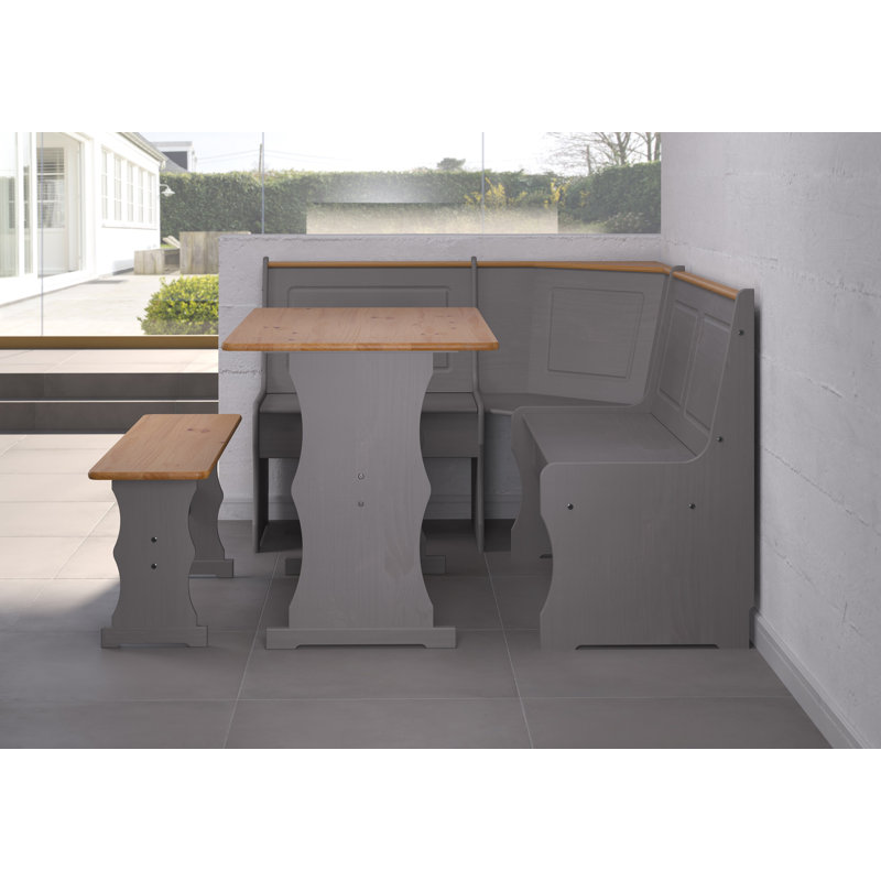 Richborough 4 - Person Dining Set, Grey/Brown, Grey