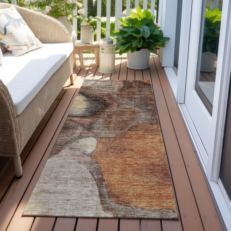 Tapis rond lavable en machine Cicel ACN1177, Tapis de couloir 2 pi 3 po x 7 pi 6 po