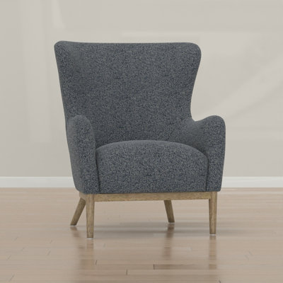 blue wingback accent chair