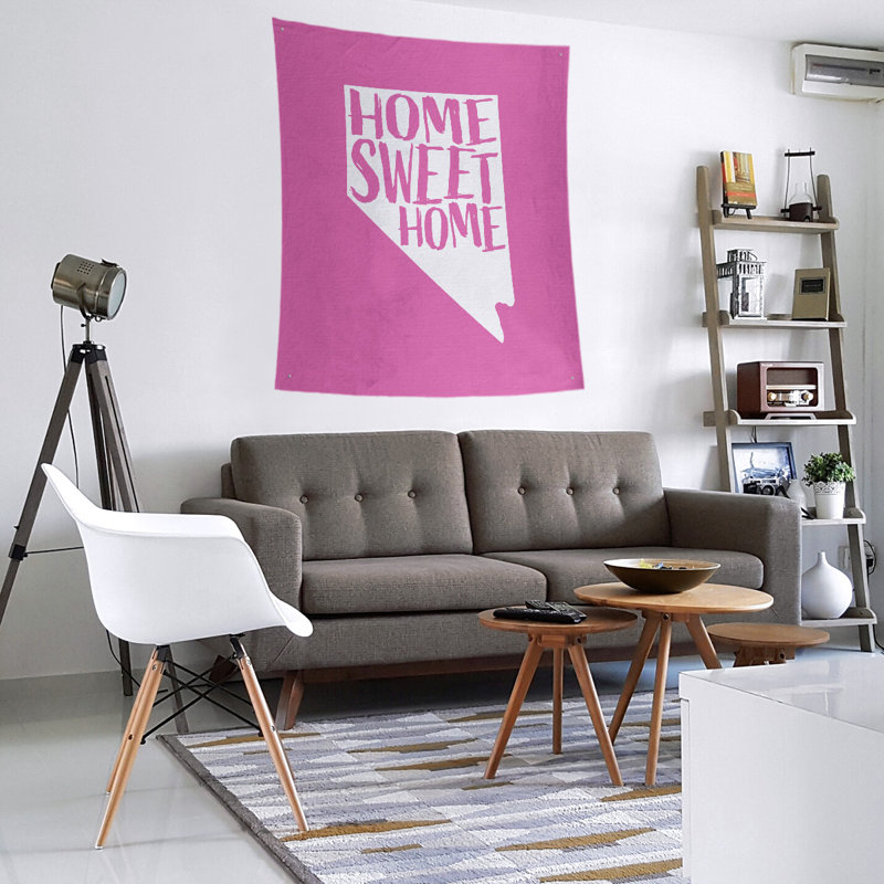 Tapisserie murale Home Sweet Nevada, H 104 po x l 88 po, Rose
