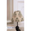 Abat-jour abat-jour amovible en lin naturel imprimé floral imprimé à la main - MAYRA-449948140