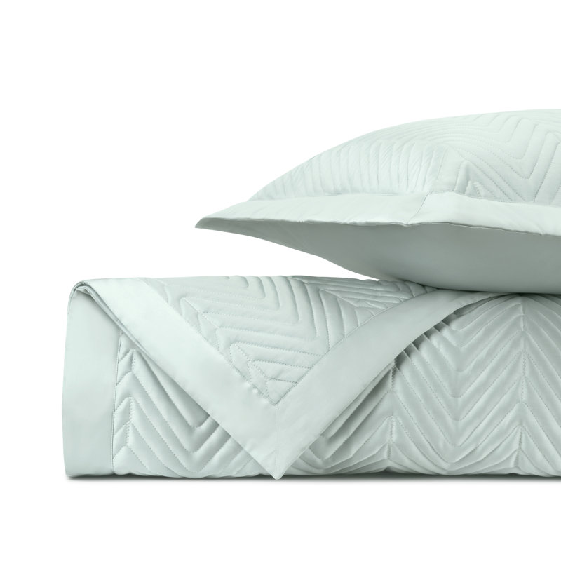Charleston Coverlet Set, Eucalipto, King Coverlet + 3 Euro Shams