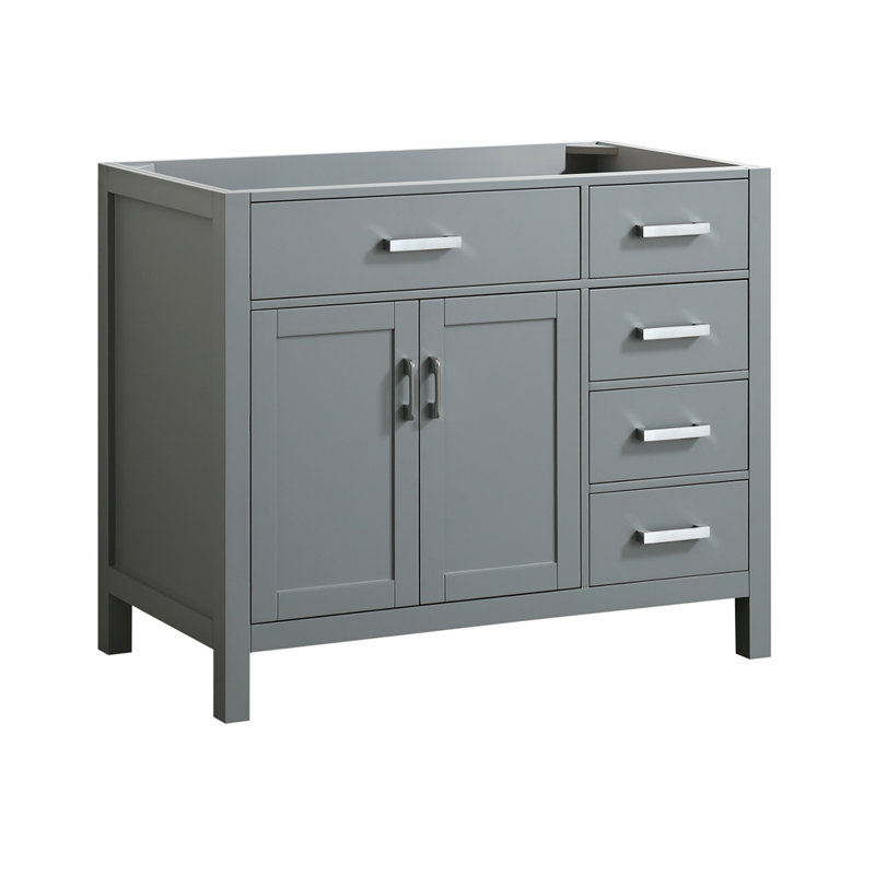 Base de meuble-lavabo simple 42 po Petrel, Gris