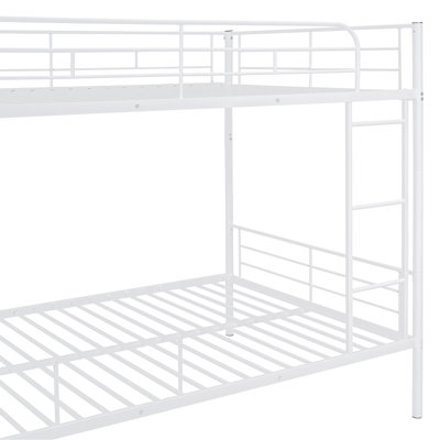 Full Over Full Metal Bunk Bed, White