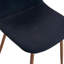  Ensemble de 5 tables de salle à manger en verre trempé avec pieds en bois aggloméré noyer et chaises rembourrées en lin, noir-1024010911-1024010910