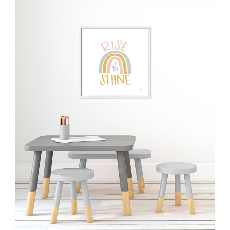 Décoration murale élève brillance pour enfant, H 27,5 po x l 27,5 po x P 1,19 po, Encadré de boîte blanc
